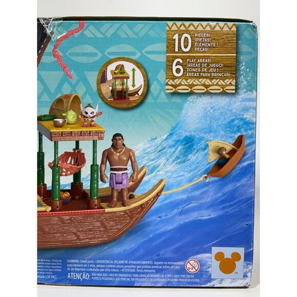 Disney Moana 2 Moana’s Adventure Canoe Playset 10 Piece Set - Picture 10 of 15